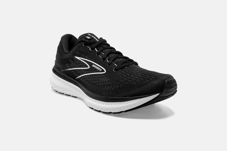 Brooks Glycerin 19 Road Running Shoes - Womens - Black/White - XM4893605